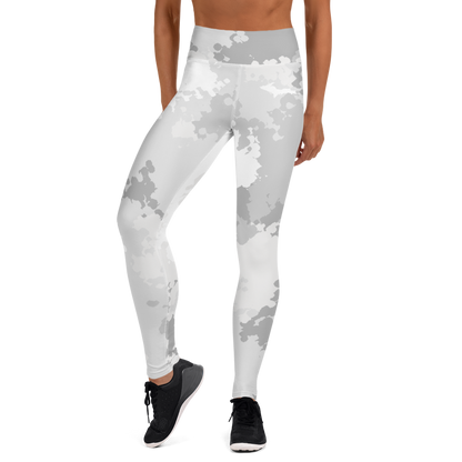 Michigan Upper Peninsula Yoga Leggings (w/ UP Outline) | Snow Camo