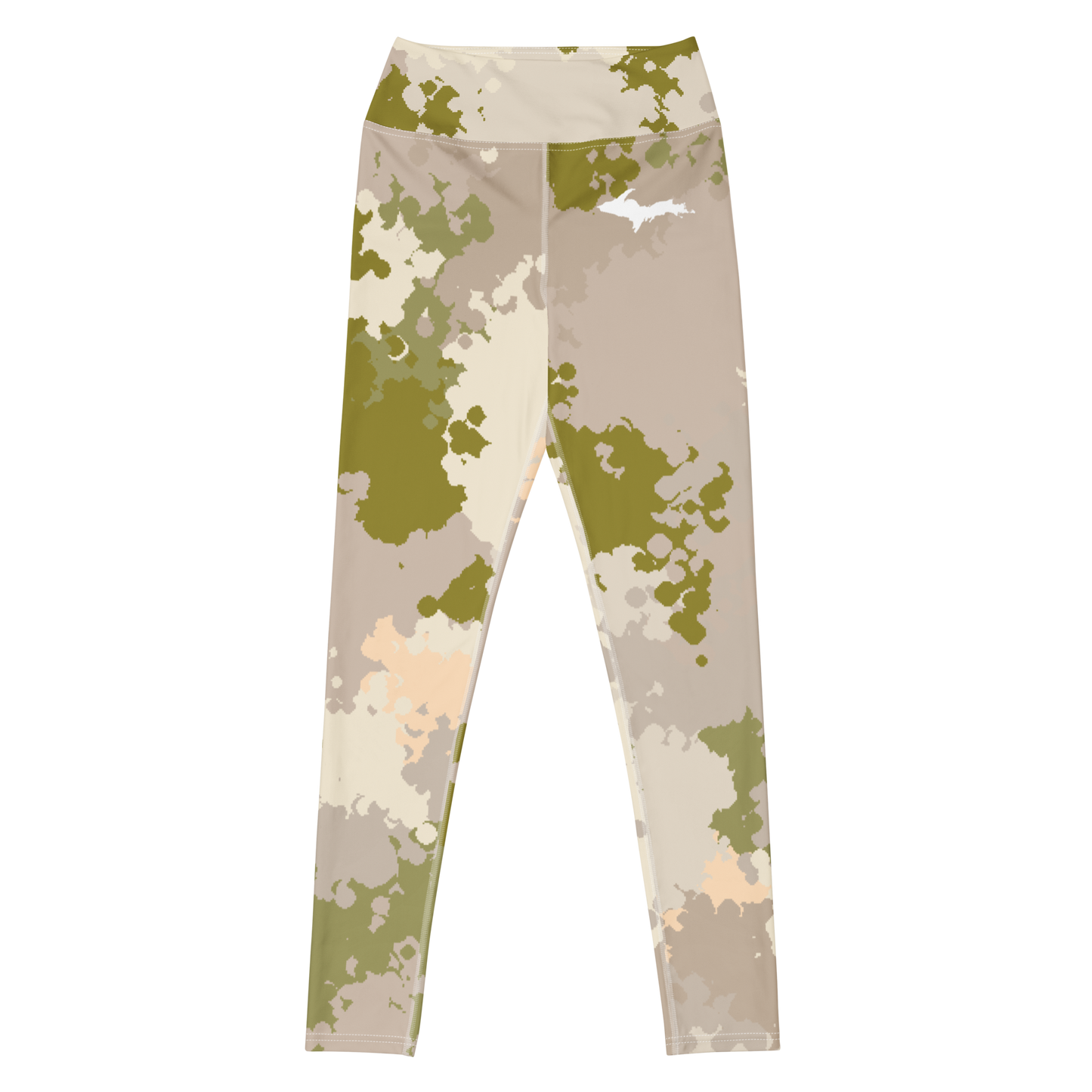 Michigan Upper Peninsula Yoga Leggings (w/ UP Outline) | Rosy Mound Camo