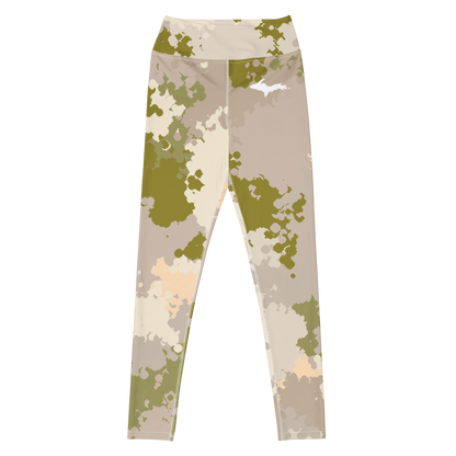 Michigan Upper Peninsula Yoga Leggings (w/ UP Outline) | Rosy Mound Camo