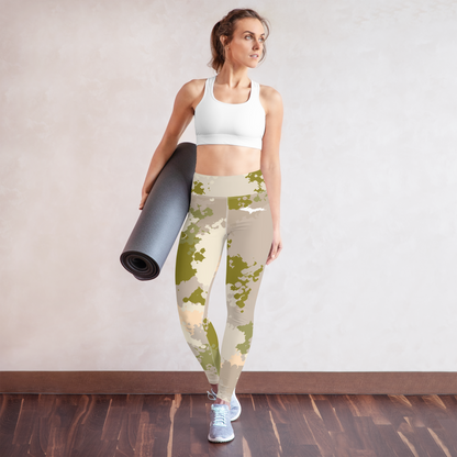 Michigan Upper Peninsula Yoga Leggings (w/ UP Outline) | Rosy Mound Camo