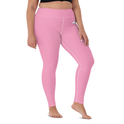 Michigan Upper Peninsula Yoga Leggings (w/ UP Outline) | '67 Caddie Pink