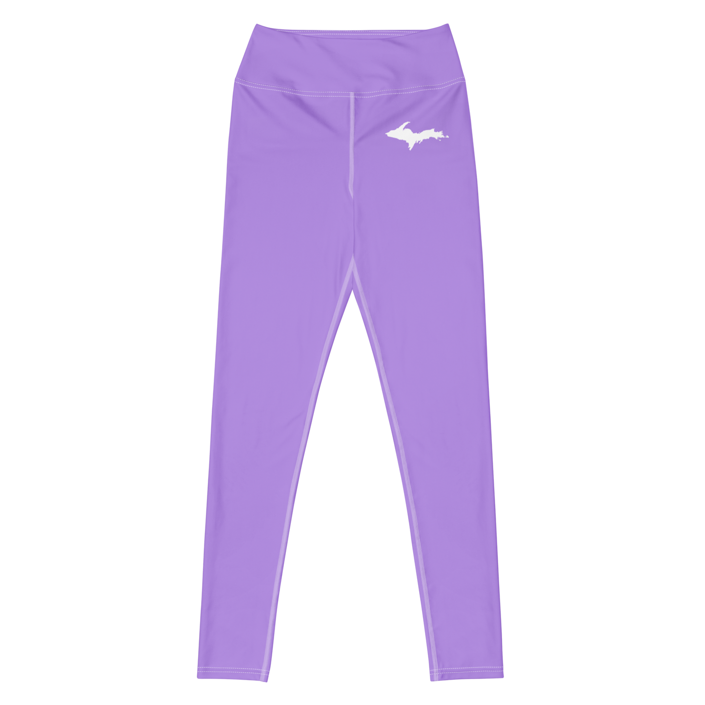 Michigan Upper Peninsula Yoga Leggings (w/ UP Outline) | Lavender