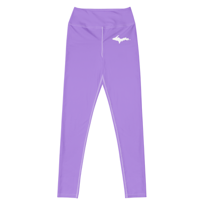 Michigan Upper Peninsula Yoga Leggings (w/ UP Outline) | Lavender