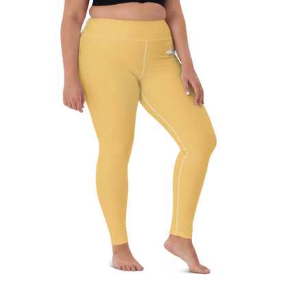 Michigan Upper Peninsula Yoga Leggings (w/ UP Outline) | Citrine