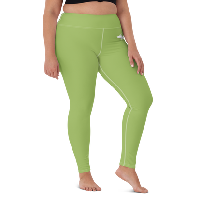 Michigan Upper Peninsula Yoga Leggings (w/ UP Outline) | Gooseberry Green