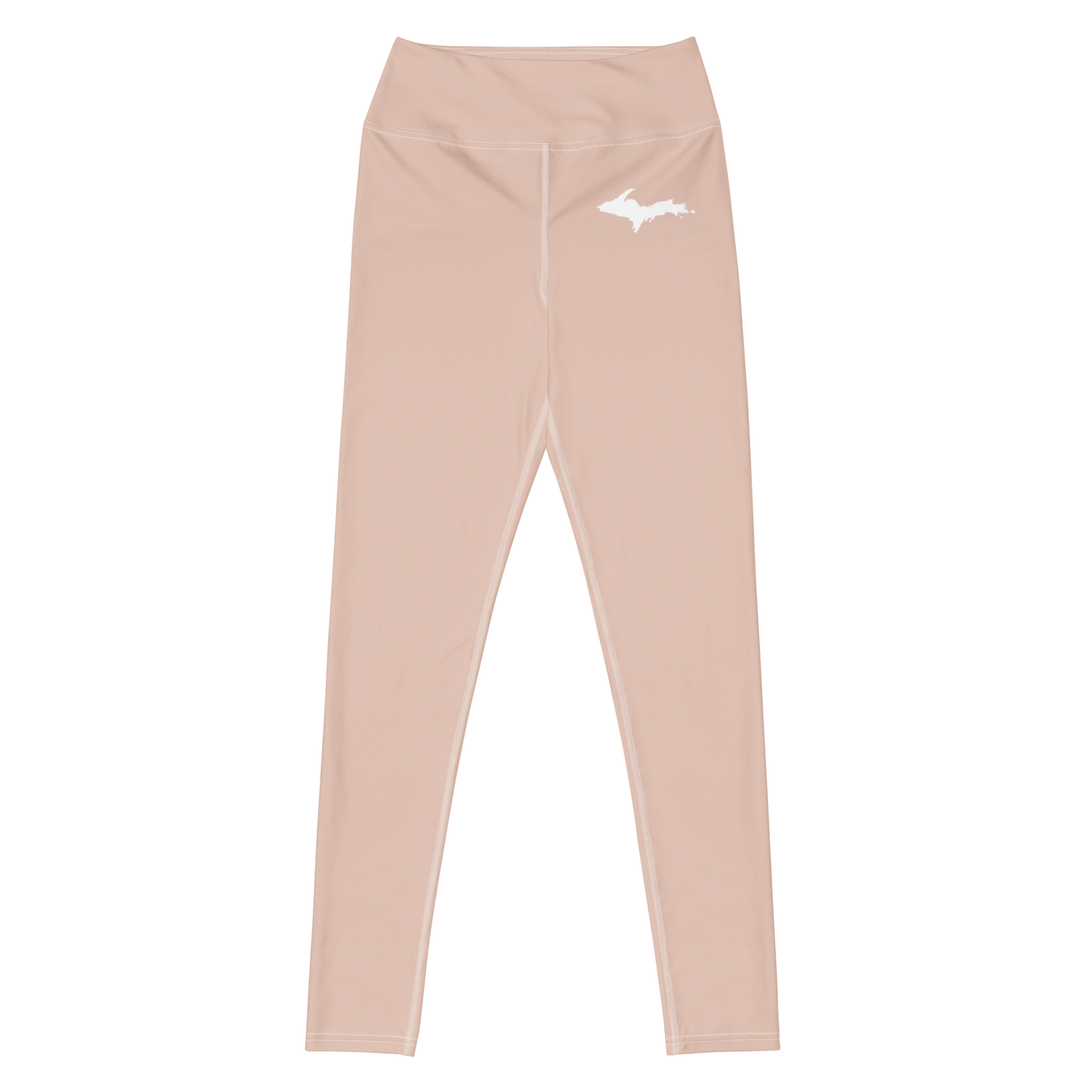 Michigan Upper Peninsula Yoga Leggings (w/ UP Outline) | Rose Gold