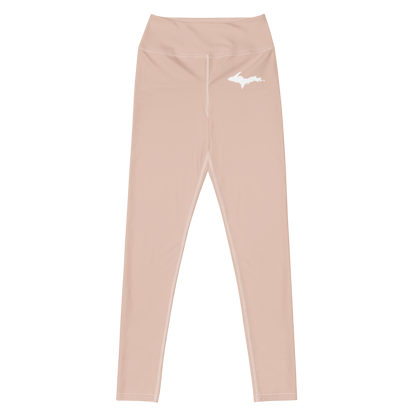 Michigan Upper Peninsula Yoga Leggings (w/ UP Outline) | Rose Gold