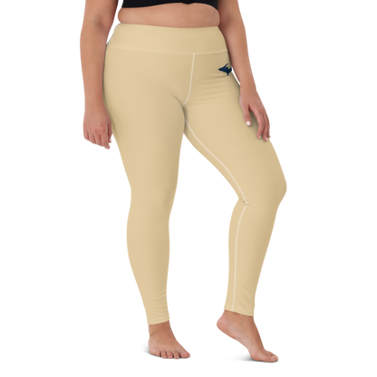 Michigan Upper Peninsula Yoga Leggings (w/ UP Outline) | Maple