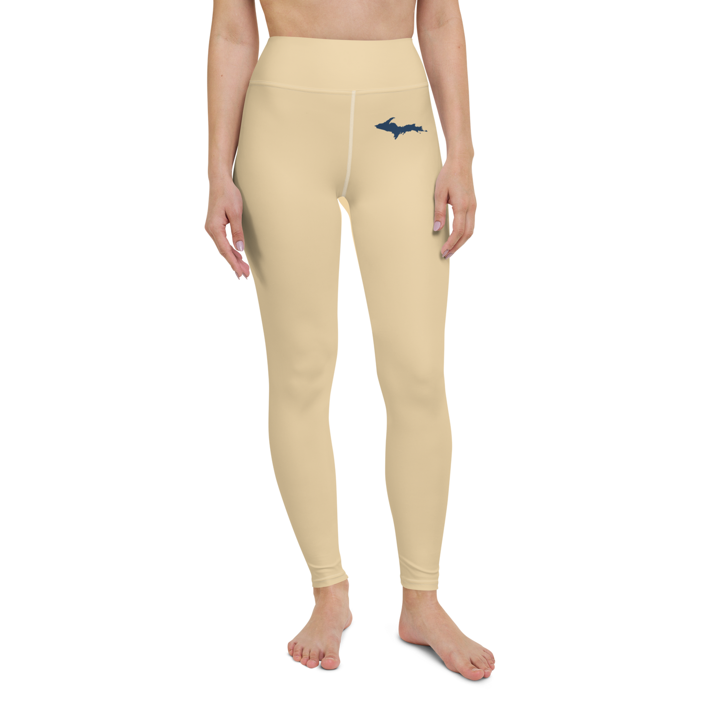 Michigan Upper Peninsula Yoga Leggings (w/ UP Outline) | Maple