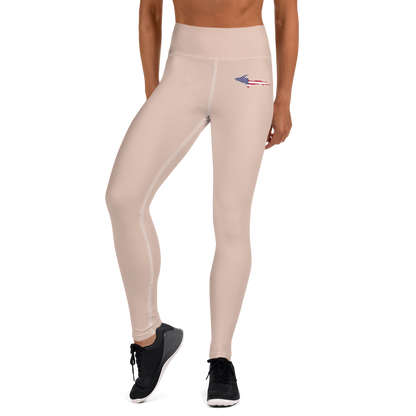 Michigan Upper Peninsula Yoga Leggings (w/ UP USA Flag) | Rose Gold