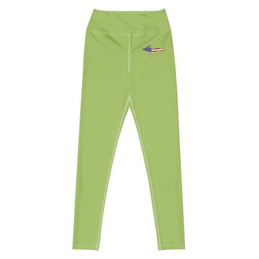 Michigan Upper Peninsula Yoga Leggings (w/ UP USA Flag) | Gooseberry Green