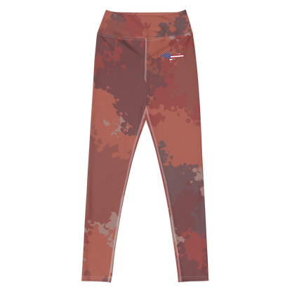 Michigan Upper Peninsula Yoga Leggings (w/ UP USA Flag) | Ore Dock Camo