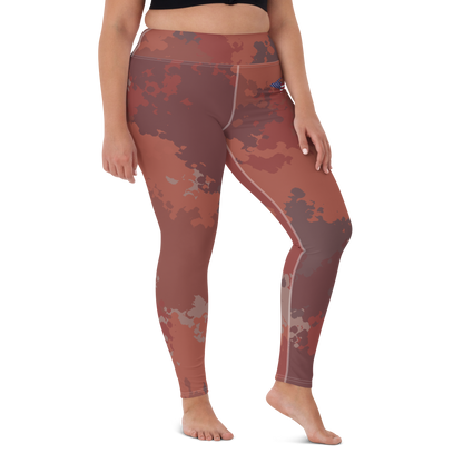 Michigan Upper Peninsula Yoga Leggings (w/ UP USA Flag) | Ore Dock Camo