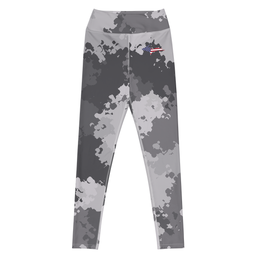 Michigan Upper Peninsula Yoga Leggings (w/ UP USA Flag) | Iron Ore Camo