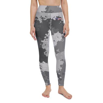 Michigan Upper Peninsula Yoga Leggings (w/ UP USA Flag) | Iron Ore Camo