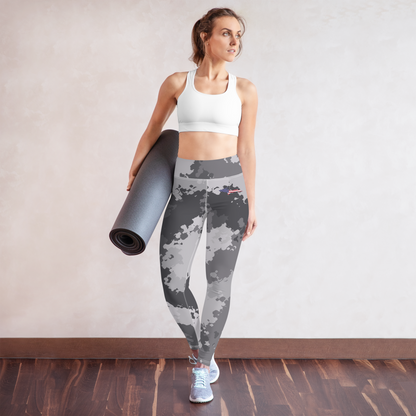 Michigan Upper Peninsula Yoga Leggings (w/ UP USA Flag) | Iron Ore Camo