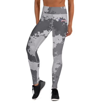 Michigan Upper Peninsula Yoga Leggings (w/ UP USA Flag) | Iron Ore Camo