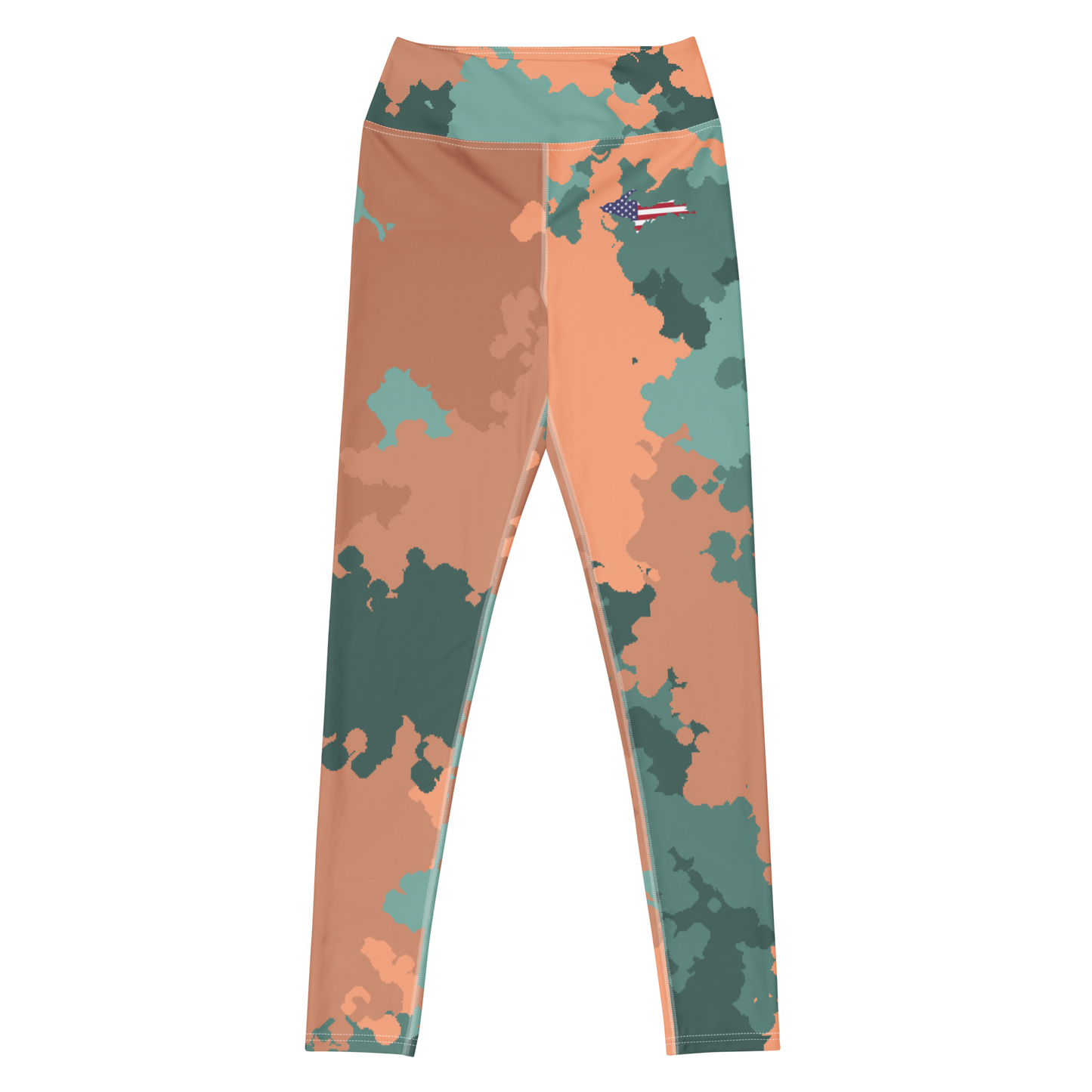 Michigan Upper Peninsula Yoga Leggings (w/ UP USA Flag) | Copper County Camo