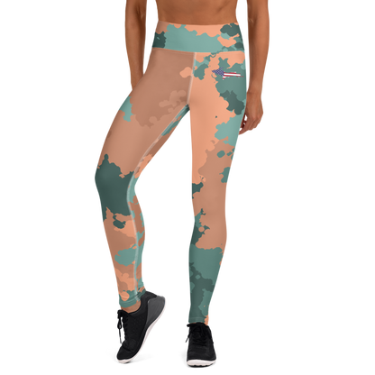 Michigan Upper Peninsula Yoga Leggings (w/ UP USA Flag) | Copper County Camo