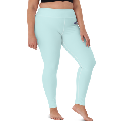 Michigan Upper Peninsula Yoga Leggings (w/ UP USA Flag) | Cyan