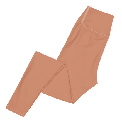 Michigan Upper Peninsula Yoga Leggings (w/ UP Outline) | Copper Color