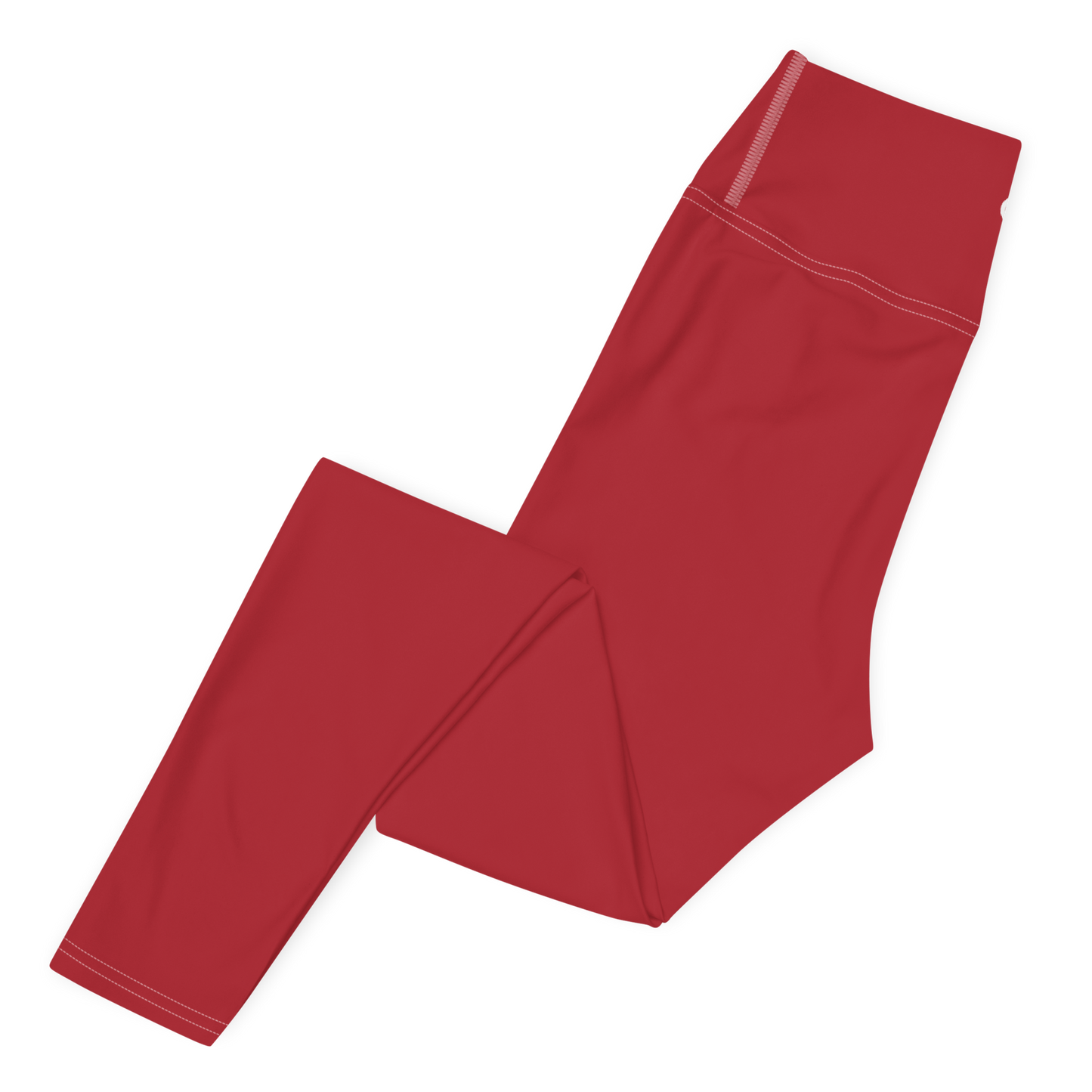 Michigan Upper Peninsula Yoga Leggings (w/ UP Outline) | Thimbleberry Red