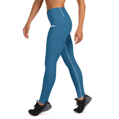 Michigan Upper Peninsula Yoga Leggings (w/ UP Outline) | Blueberry Color