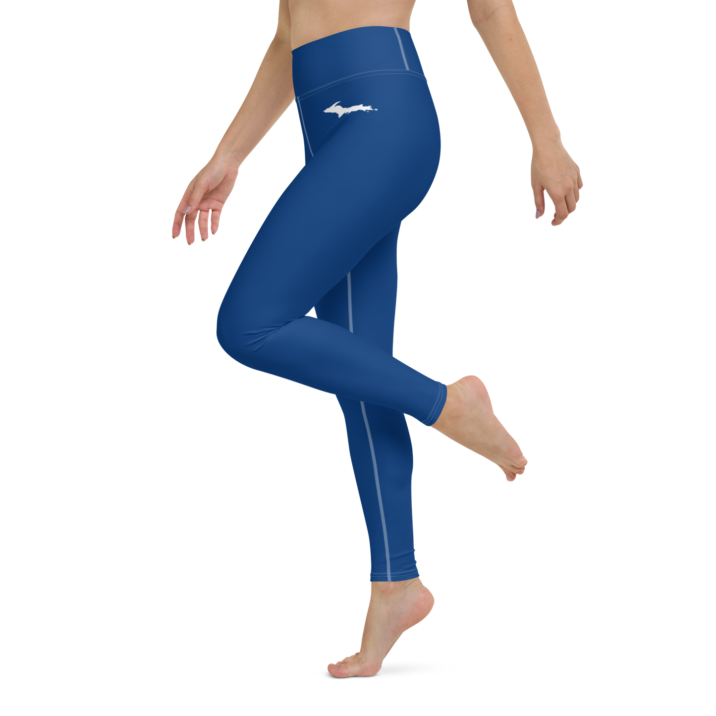 Michigan Upper Peninsula Yoga Leggings (w/ UP Outline) | Dearborn Blue