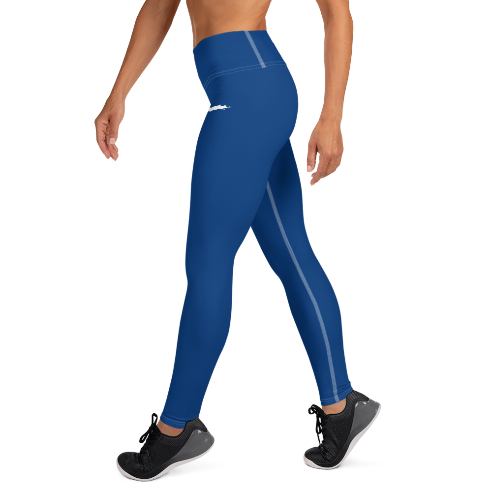 Michigan Upper Peninsula Yoga Leggings (w/ UP Outline) | Dearborn Blue