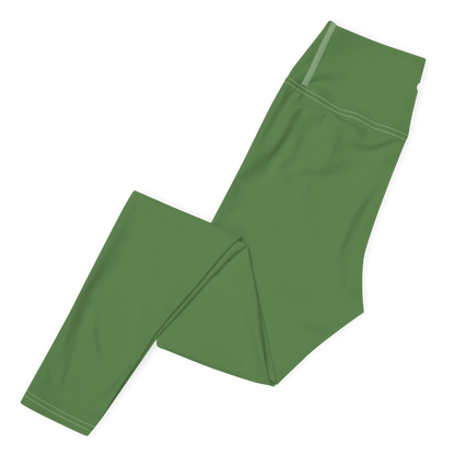 Michigan Upper Peninsula Yoga Leggings (w/ UP Outline) | Pine Green