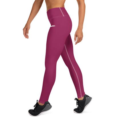 Michigan Upper Peninsula Yoga Leggings (w/ UP Outline) | Ruby Red