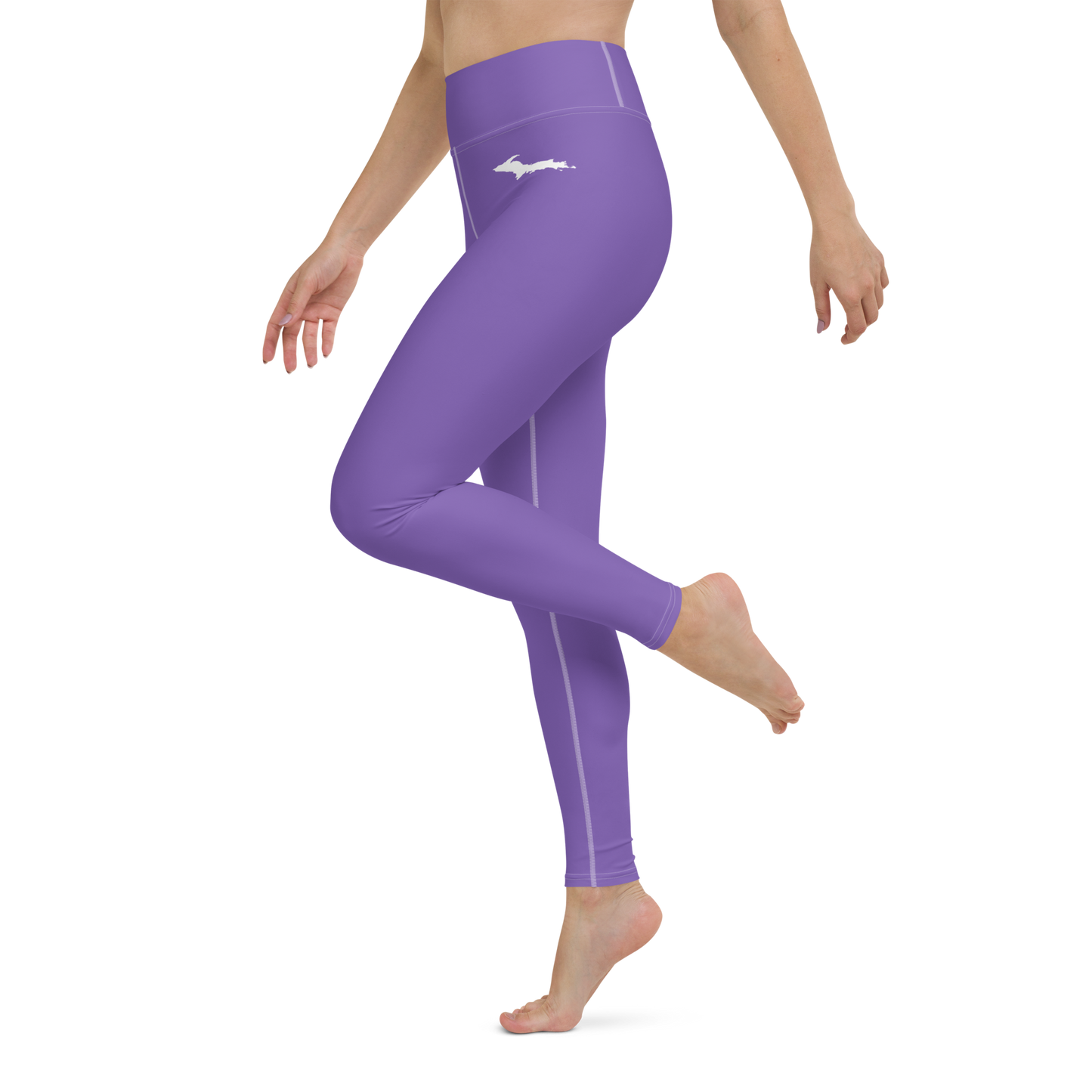 Michigan Upper Peninsula Yoga Leggings (w/ UP Outline) | Lake Iris