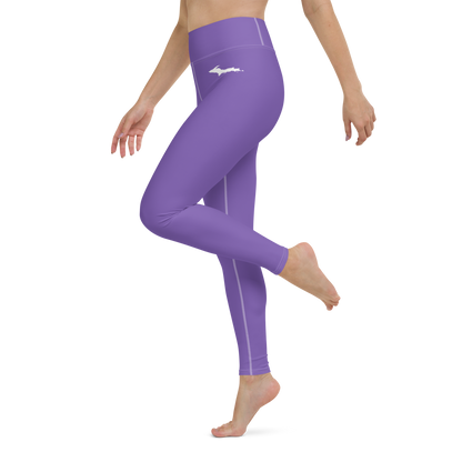 Michigan Upper Peninsula Yoga Leggings (w/ UP Outline) | Lake Iris