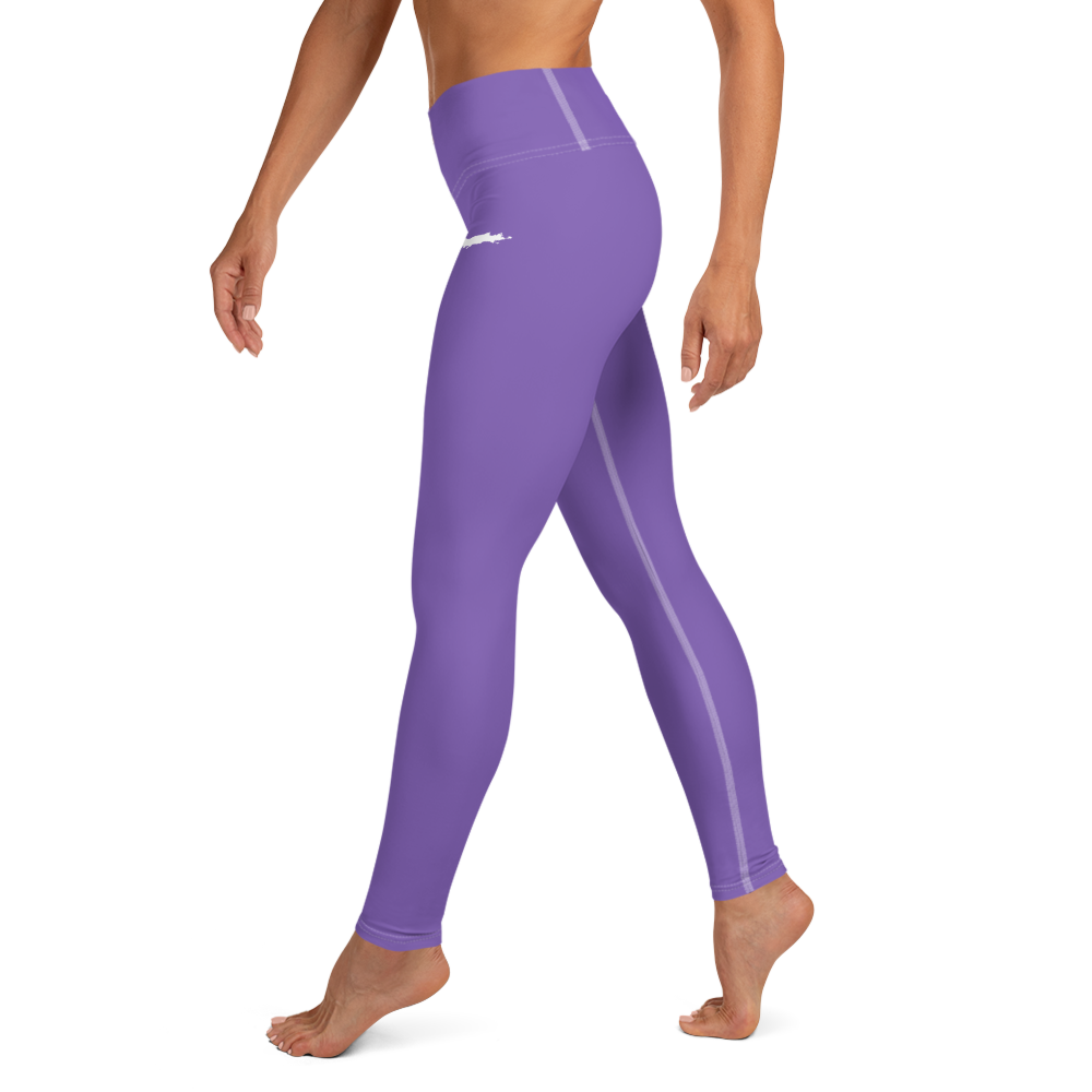 Michigan Upper Peninsula Yoga Leggings (w/ UP Outline) | Lake Iris