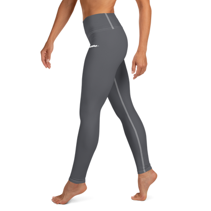 Michigan Upper Peninsula Yoga Leggings (w/ UP Outline) | Iron Ore Grey