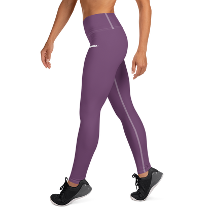 Michigan Upper Peninsula Yoga Leggings (w/ UP Outline) | Plum