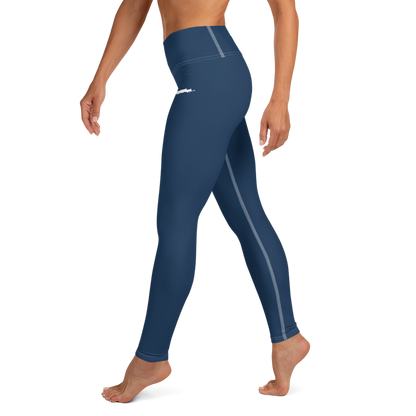 Michigan Upper Peninsula Yoga Leggings (w/ UP Outline) | Navy