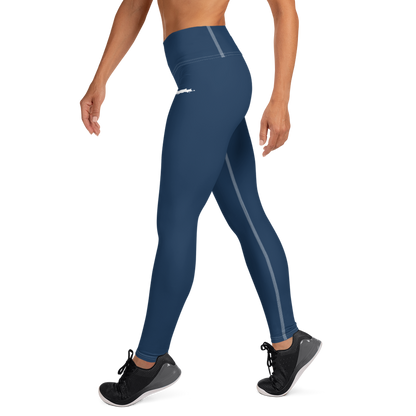 Michigan Upper Peninsula Yoga Leggings (w/ UP Outline) | Navy