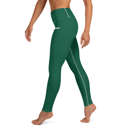 Michigan Upper Peninsula Yoga Leggings (w/ UP Outline) | Superior Green