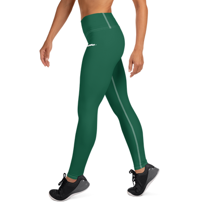 Michigan Upper Peninsula Yoga Leggings (w/ UP Outline) | Superior Green