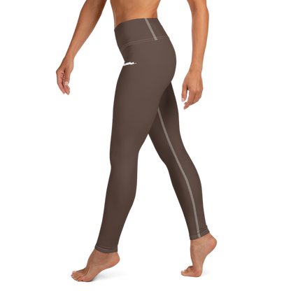 Michigan Upper Peninsula Yoga Leggings (w/ UP Outline) | Hickory Color