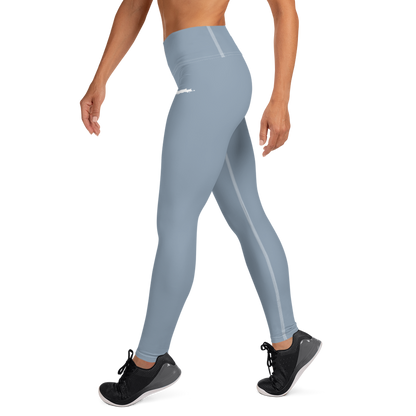 Michigan Upper Peninsula Yoga Leggings (w/ UP Outline) | B-24 Grey