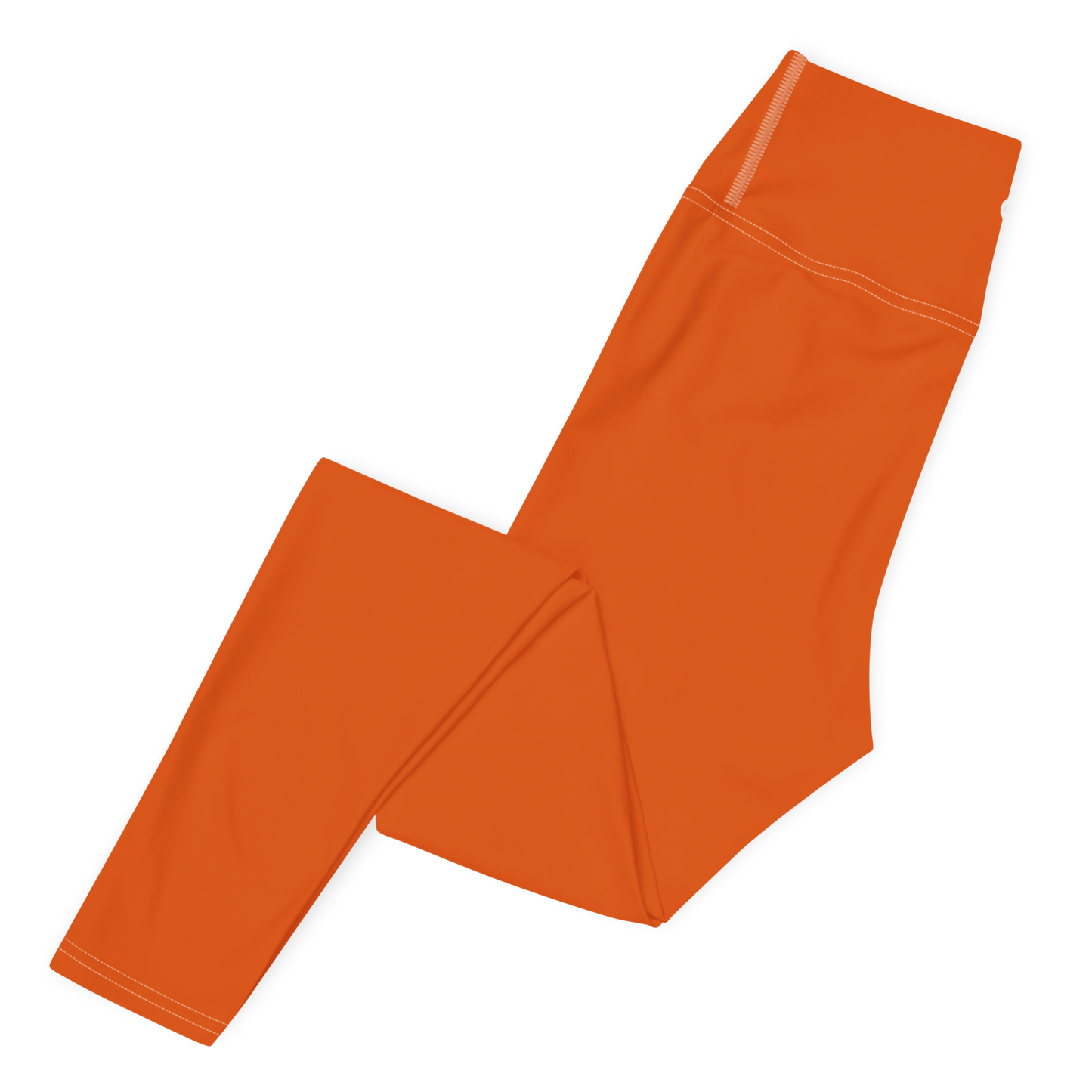 Michigan Upper Peninsula Yoga Leggings (w/ UP Outline) | Maple Leaf Orange