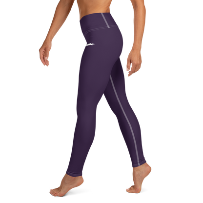 Michigan Upper Peninsula Yoga Leggings (w/ UP Outline) | Blackcurrant