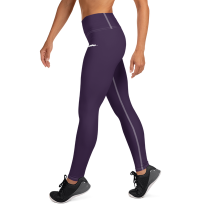 Michigan Upper Peninsula Yoga Leggings (w/ UP Outline) | Blackcurrant