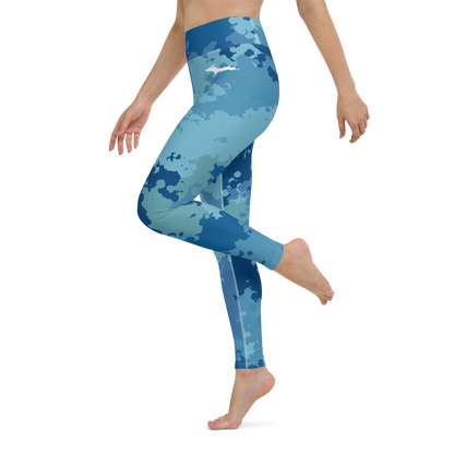 Michigan Upper Peninsula Yoga Leggings (w/ UP Outline) | Great Lakes Camo