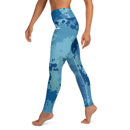 Michigan Upper Peninsula Yoga Leggings (w/ UP Outline) | Great Lakes Camo