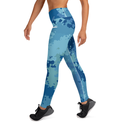 Michigan Upper Peninsula Yoga Leggings (w/ UP Outline) | Great Lakes Camo