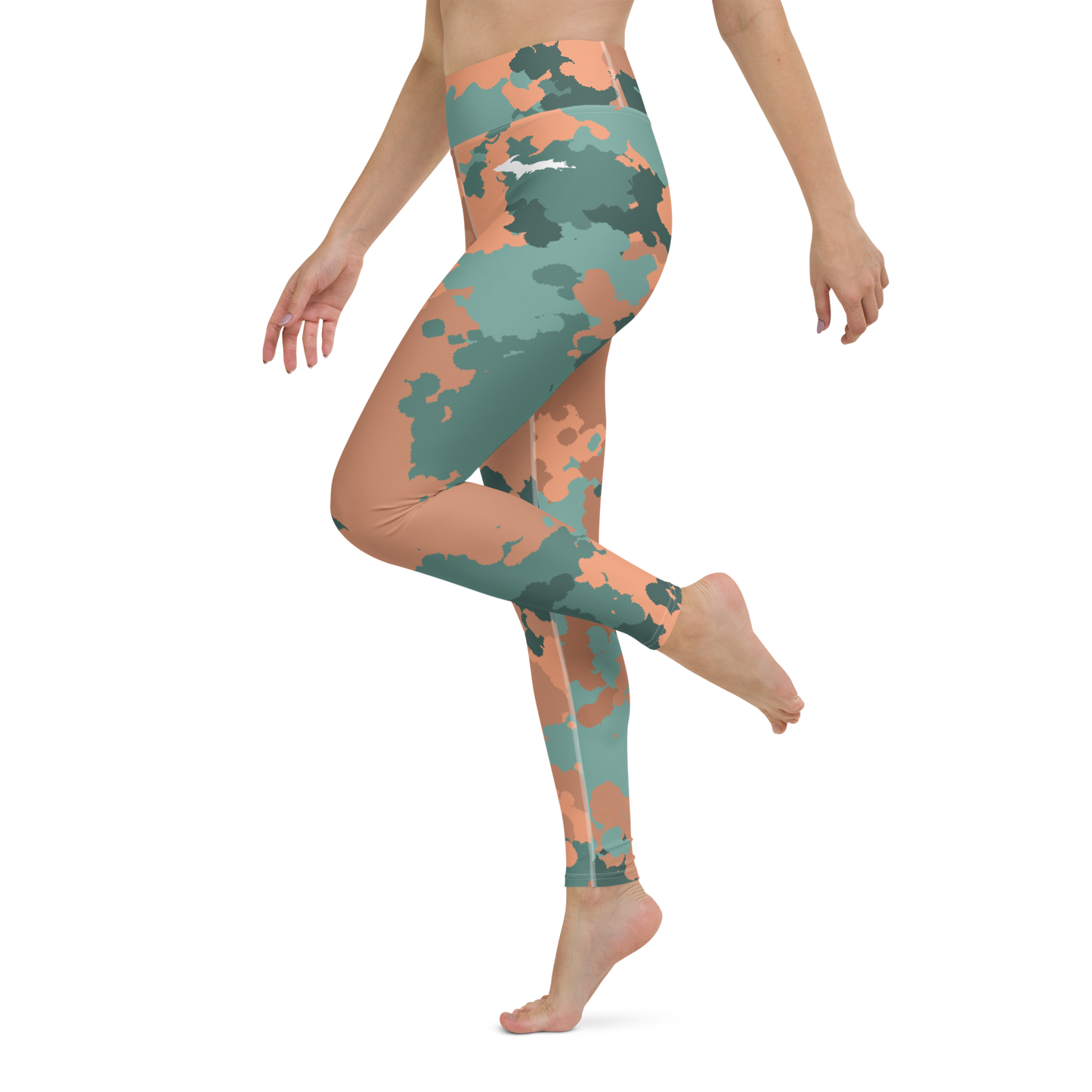 Michigan Upper Peninsula Yoga Leggings (w/ UP Outline) | Copper County Camo