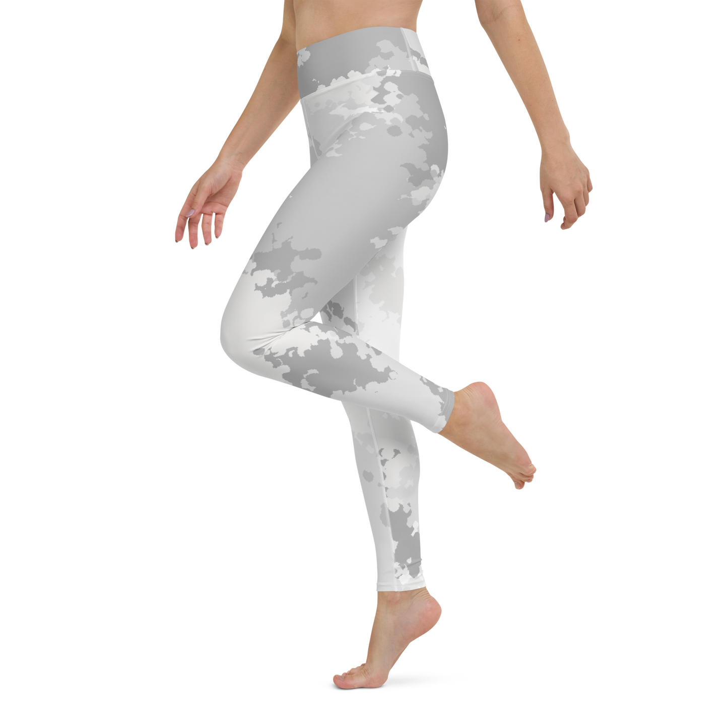 Michigan Upper Peninsula Yoga Leggings (w/ UP Outline) | Snow Camo